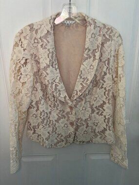 Vintage CAbi lace blazer jacket